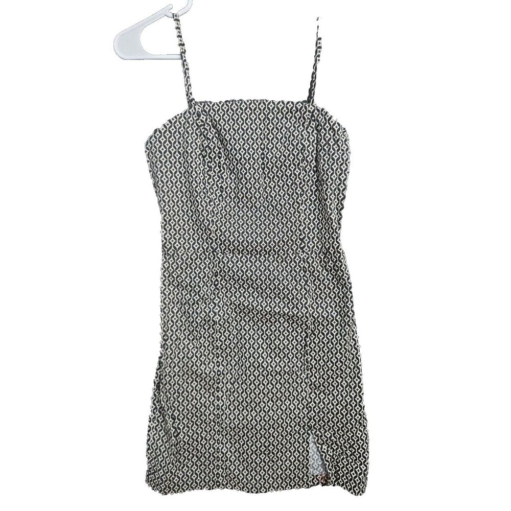 Montueau Los Angeles M Black & White Sleeveless stretch Juniors Dress NWOT